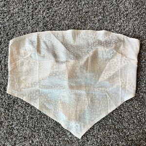 Beige Strapless Bandeau Top